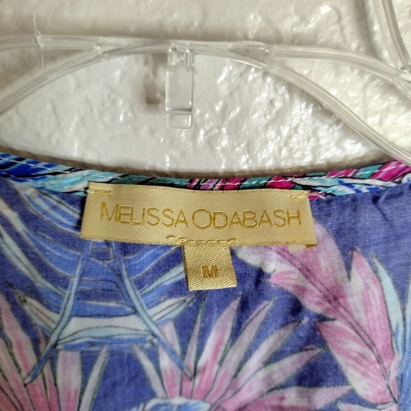 Melissa Odabash Caroline V Neck Bottom Down Boho Maxi Dress Sz M - Picture 7 of 12